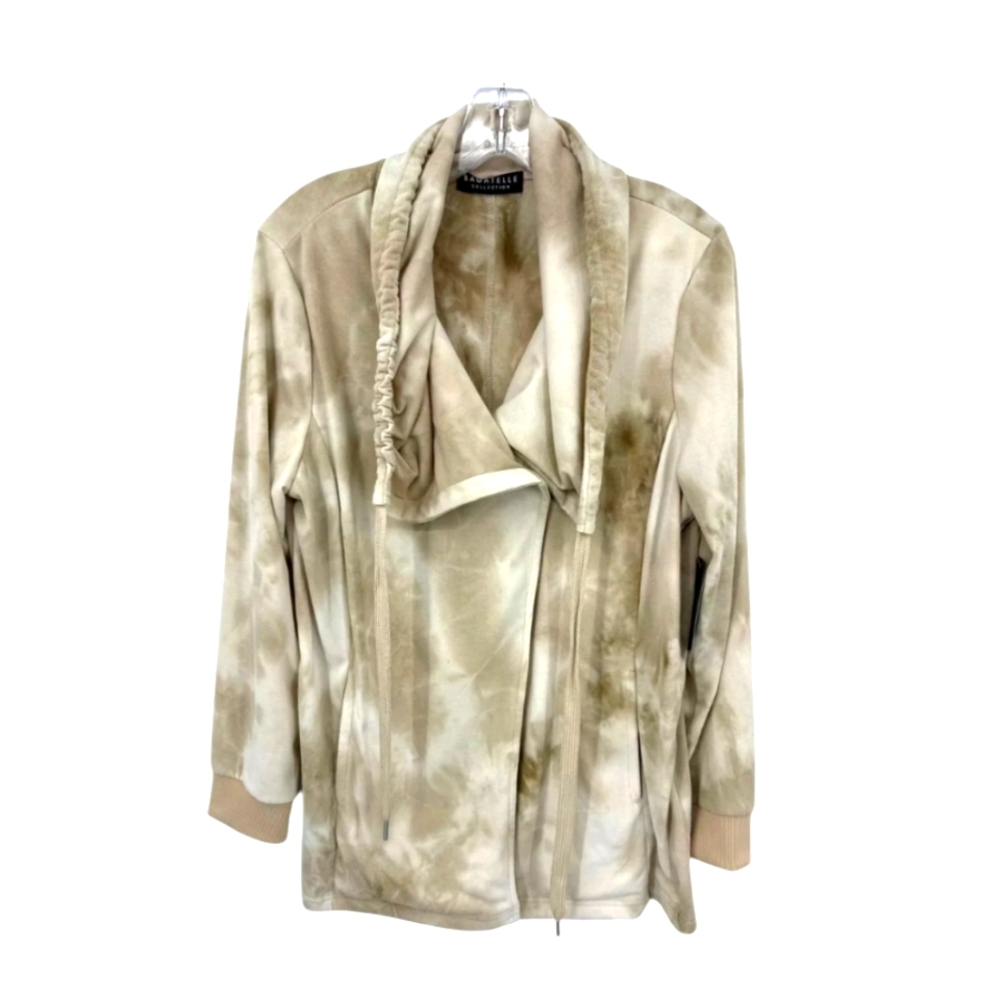 NWOT BAGATELLE JACKET SZ M TIE DYE ATHLEISURE CASUAL STRETCH KNIT